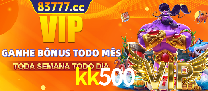 Banner promocional do kk500 oferecendo 100% de recompensas adicionais contínuas para quem fizer o login diário (Daily sign-in), com um mascote de coelho.