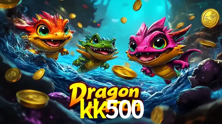 Arte promocional do jogo Dragon Hatch com três adoráveis dragões bebês nadando entre moedas de ouro, um dos slots mais divertidos para jogar no cassino kk500.